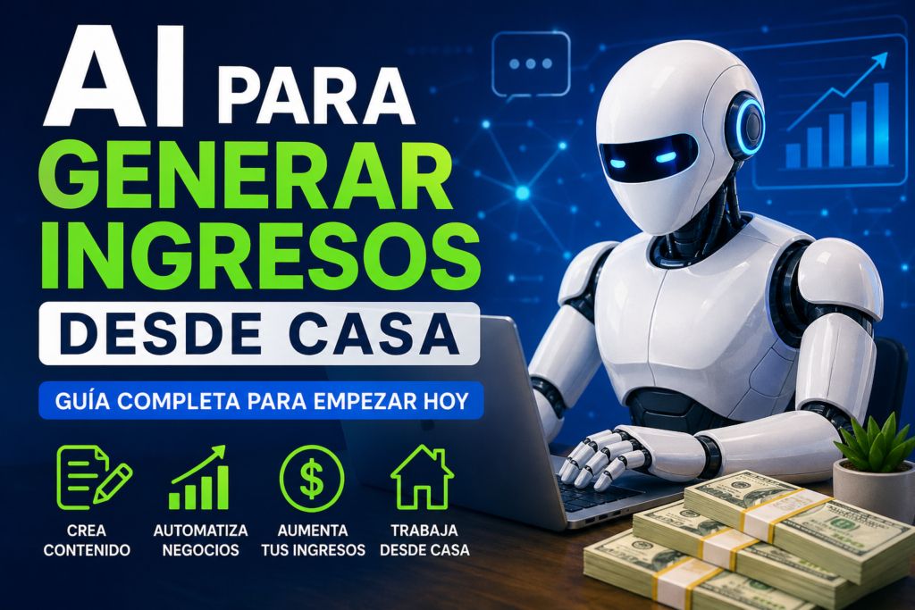 AI para generar ingresos desde casa: guía completa para ganar dinero online desde cero