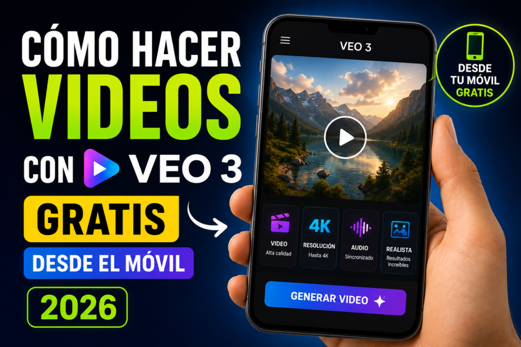 Cómo hacer videos con Veo 3 gratis desde el móvil (2026)