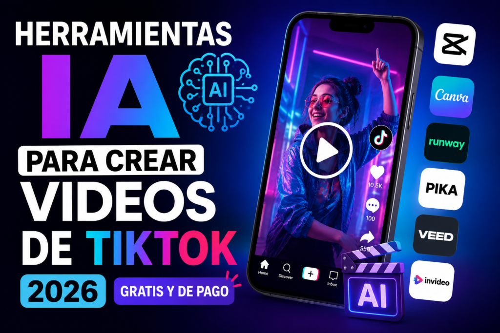 IA para videos de TikTok en 2026 las mejores gratis y de pago
