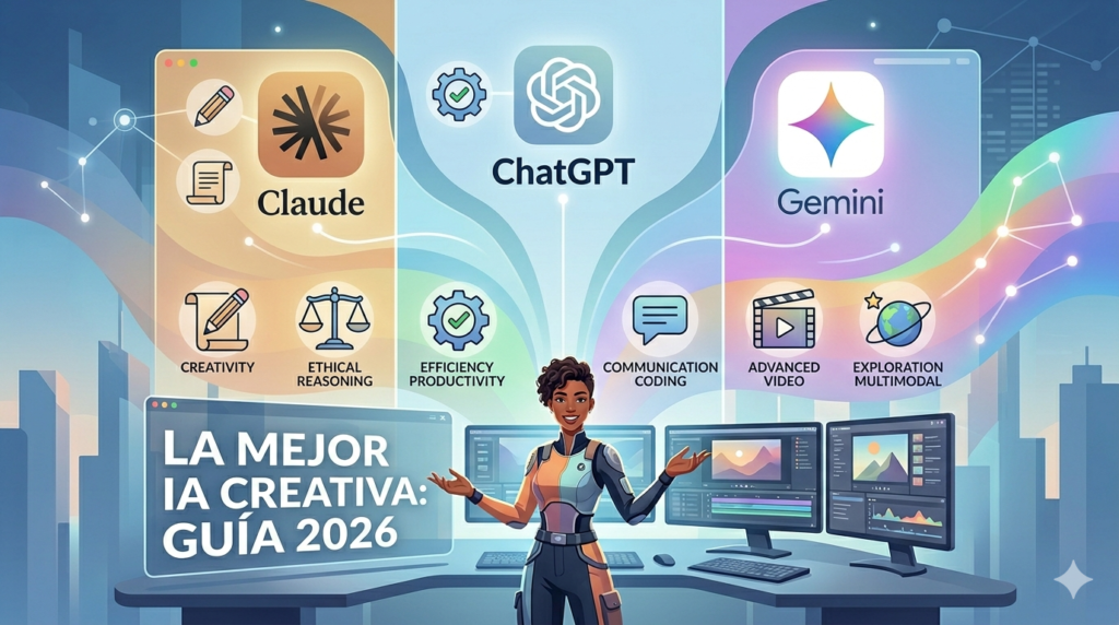 Claude vs ChatGPT vs Gemini: la mejor para crear contenido y videos en 2026