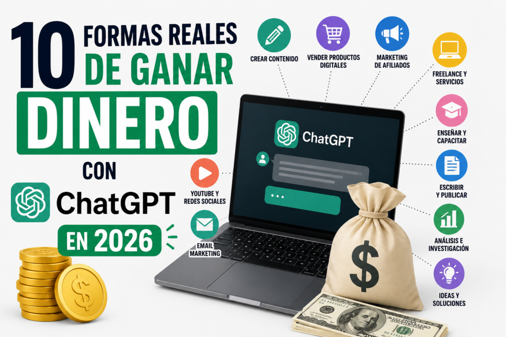 10 Formas Reales de Ganar Dinero con ChatGPT sin invertir